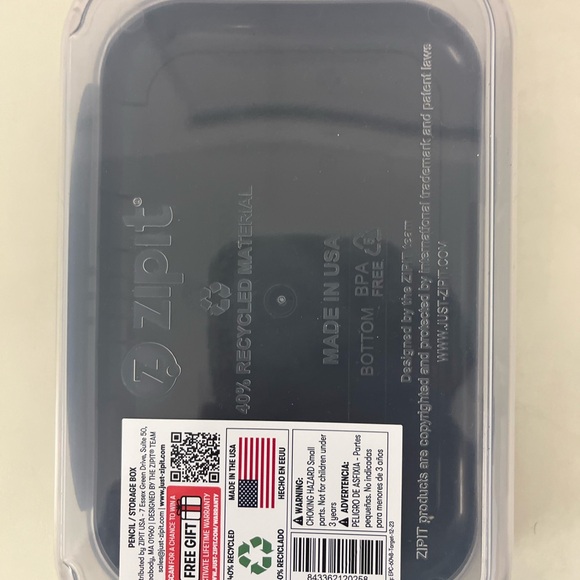 Zipit Recycled Plastic Pencil Box Pink Unicorn 2Pk - Picture 3 of 3